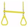 Swingan Trapeze Swing Bar - Vinyl Coated Chain - Fully Assembled - Yellow SWTSC-YL